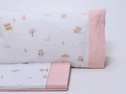 JUEGO SABANAS KIDS FOREST ROSA