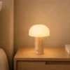 LAMPARA MESA BEIGE SETA 22CM