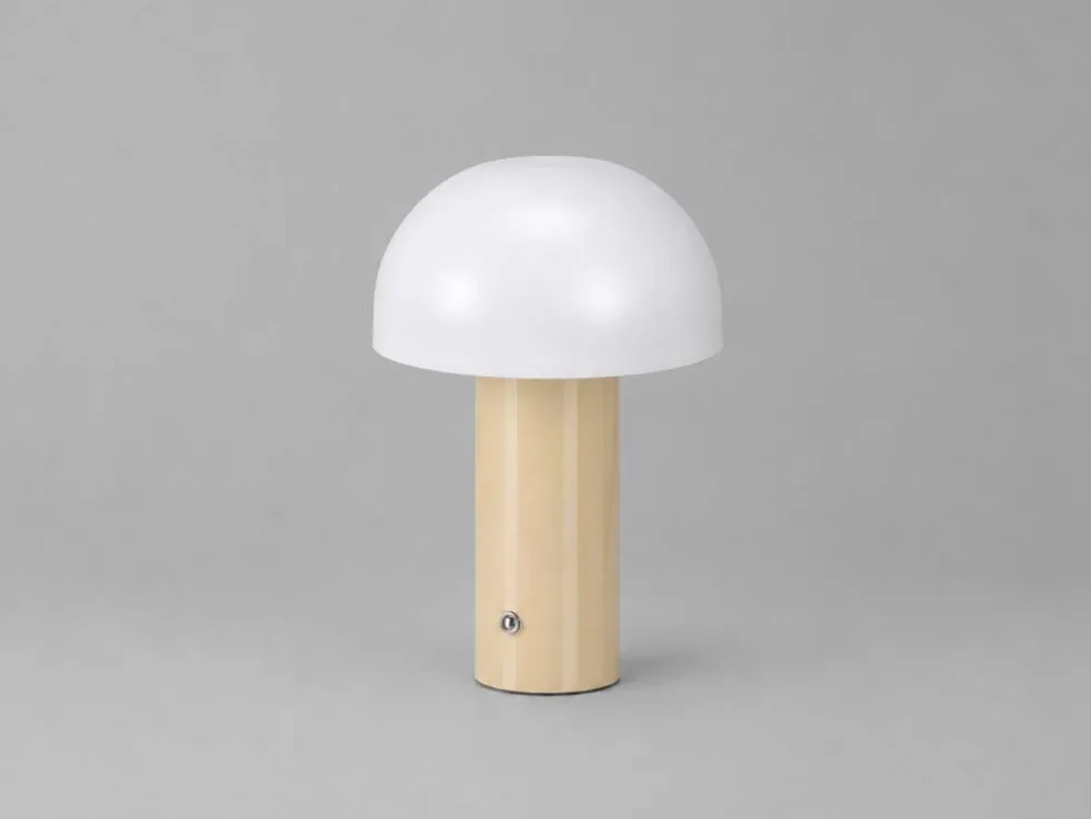 LAMPARA MESA BEIGE SETA 22CM
