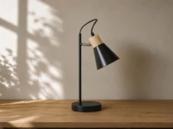 LAMPARA MESA 44XØ14CM NEGRO MODERNA
