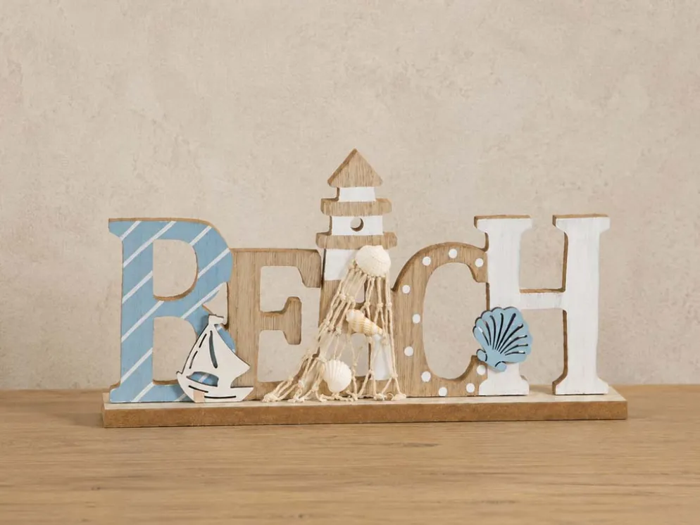 LETRAS DECORATIVAS MARINAS BEACH A 30X5X10