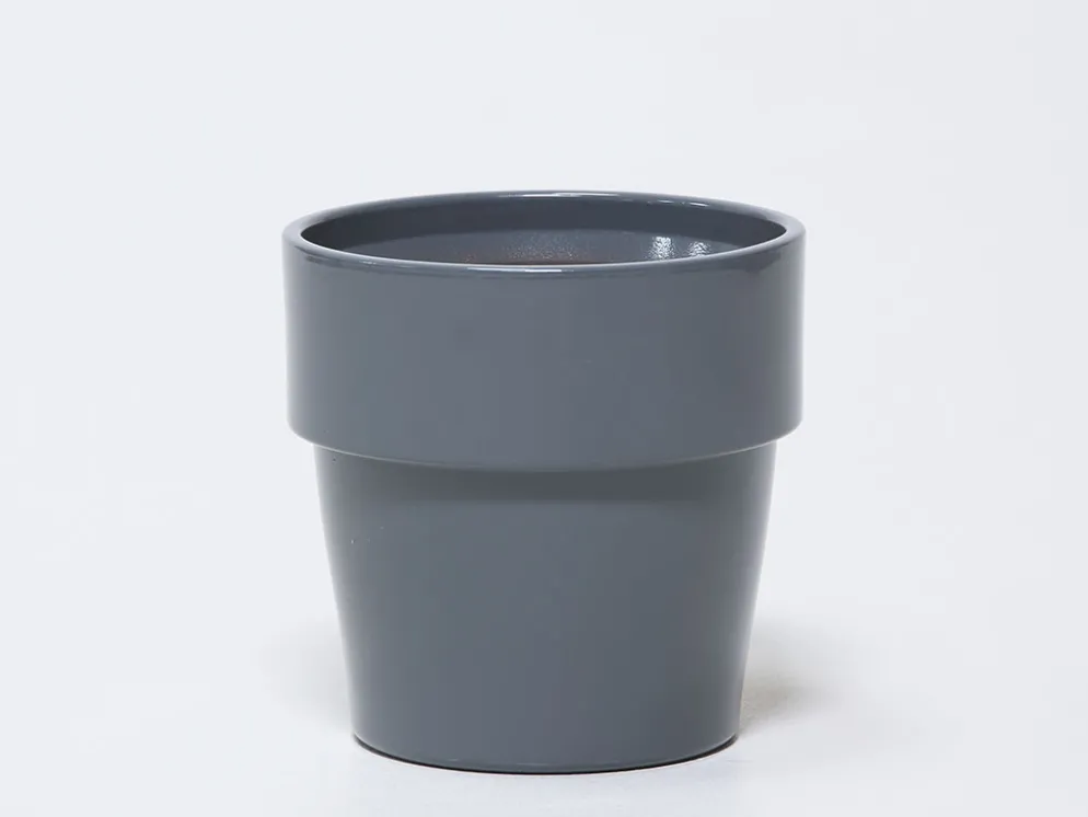 MACETA CERAMICA GRIS OSC Ø13X13CM