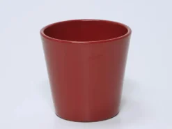 MACETA CERAMICA ROJA 16CM