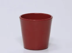 MACETA CERAMICA ROJA 14CM