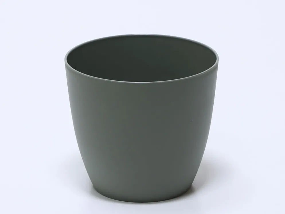 MACETA PLASTICO VERDE GRANDE Ø18CM