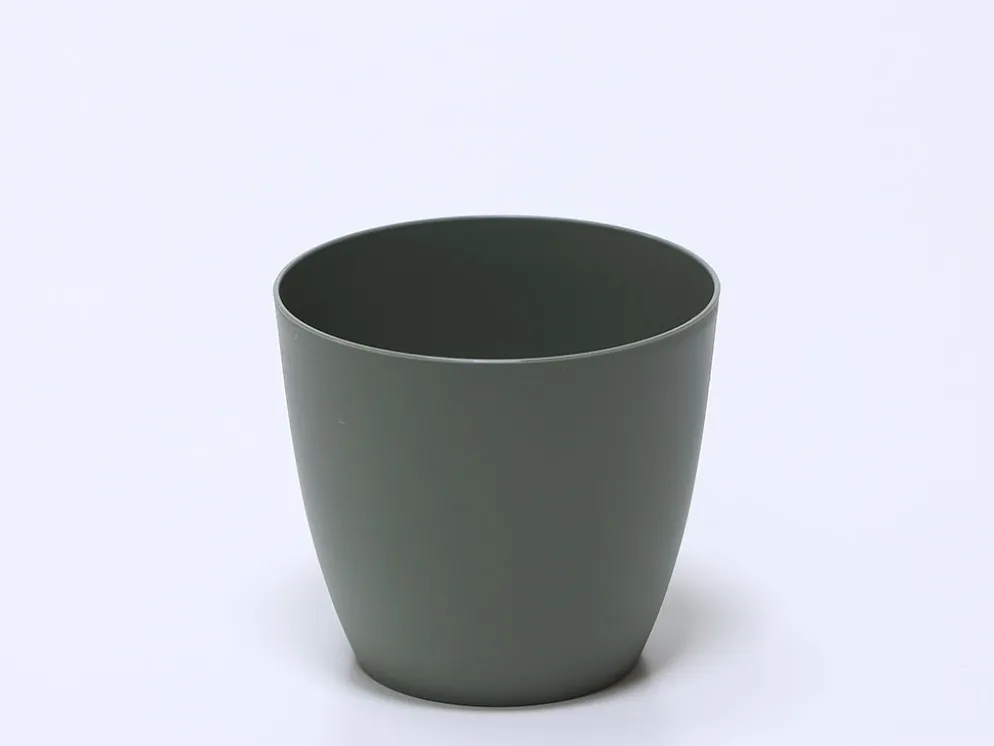 MACETA PLASTICO VERDE MEDIANA Ø15CM