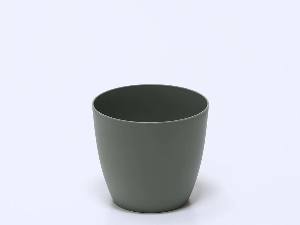 MACETA PLASTICO VERDE PEQUEÑA Ø12CM