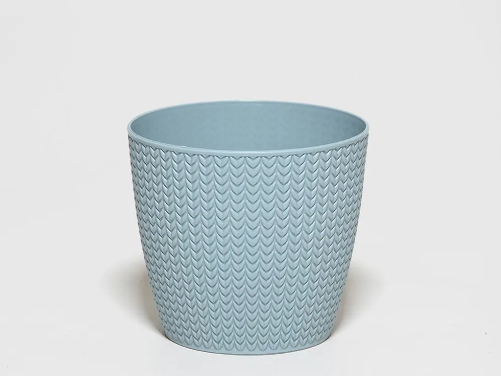 MACETA PVC ESPIGA AZUL Ø15X13CM