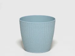 MACETA PVC ESPIGA AZUL Ø18X16CM