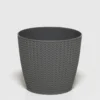 MACETA PVC ESPIGA GRIS Ø18X16CM