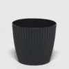 MACETA PVC ESPIGA NEGRO Ø18X16CM