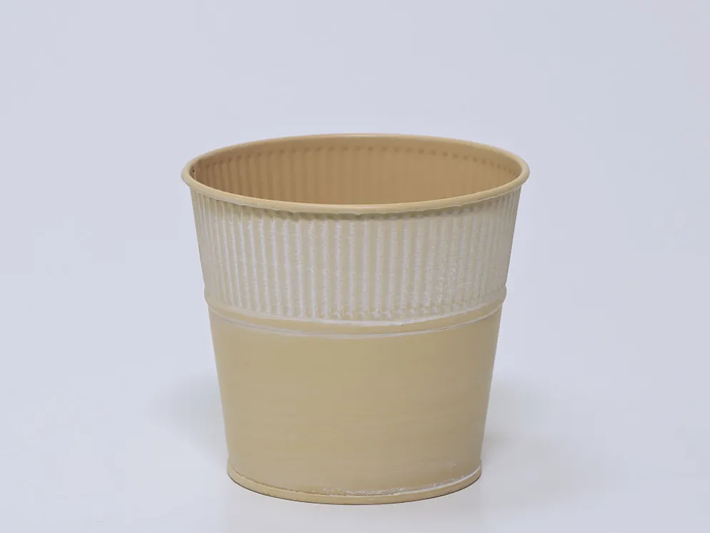 MACETA RIBBER BEIGE