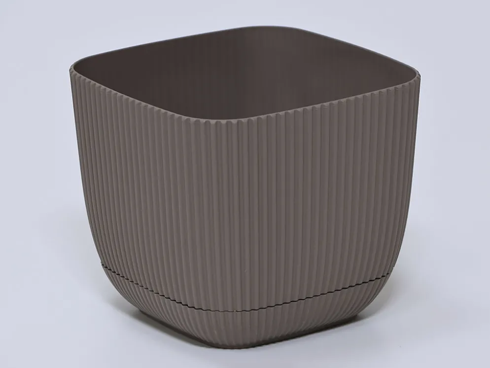 MACETA SQUARE MARRON 20x20x13CM