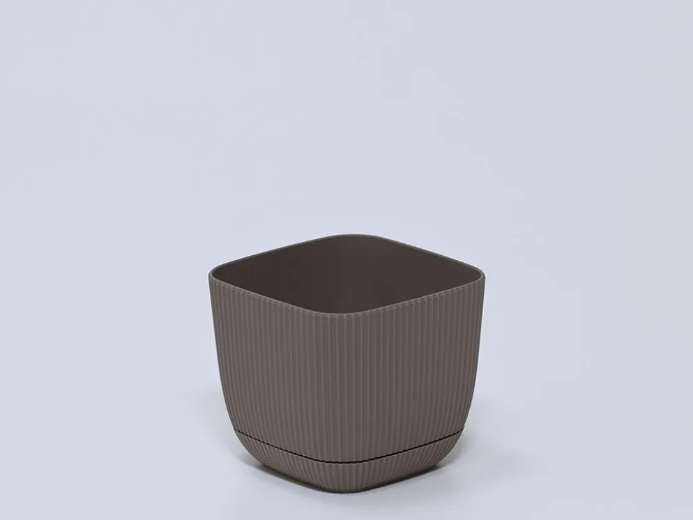 MACETA SQUARE MARRON 8X8X7CM
