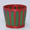 MACETERO BAMBU RAYA ROJA Ø19x16CM
