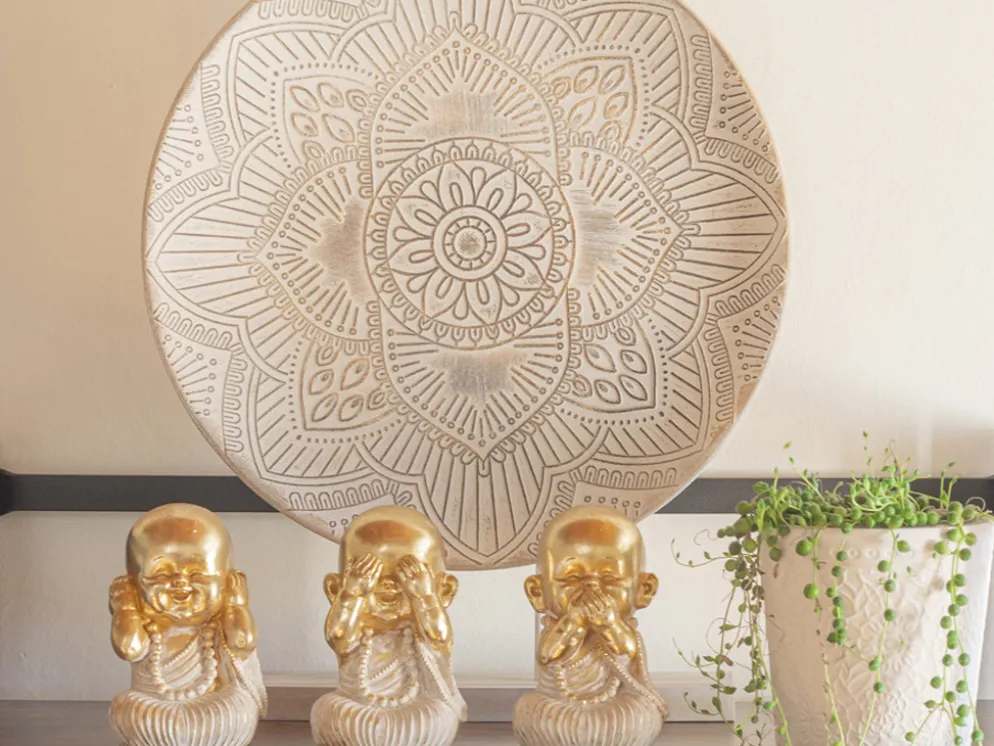 MANDALA DE MESA MADERA (35X7X44CM)