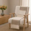 MANTA CROMA BEIGE 130X170 100%ALGODON