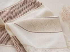 MANTA CROMA BEIGE 130X170 100%ALGODON