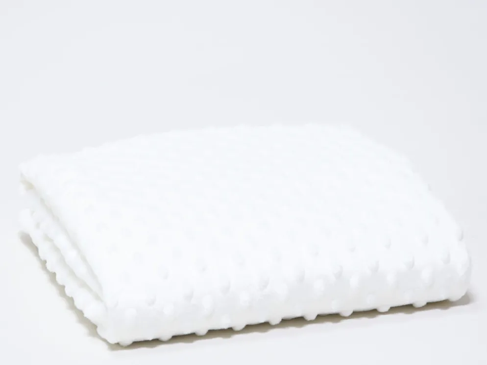 MANTA INFANTIL 80X110 TOPOS BLANCO