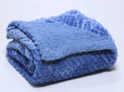 MANTA NAT PERLA 130X160 AZUL