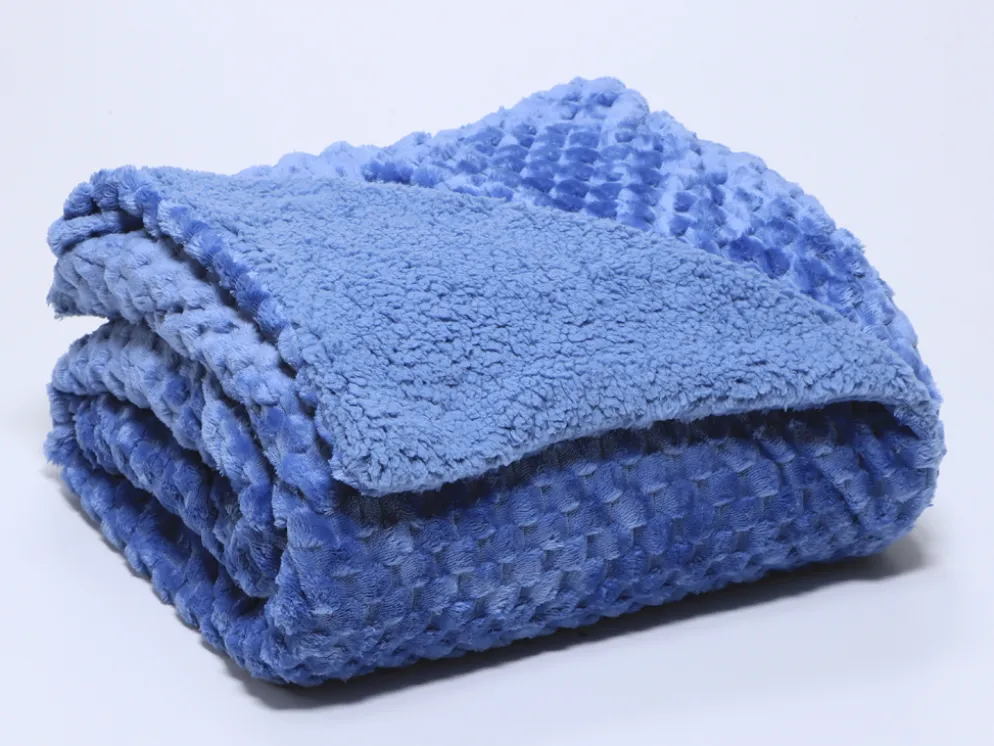 MANTA NAT PERLA 220X240 AZUL