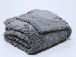 MANTA NAT PERLA 160X220 GRIS