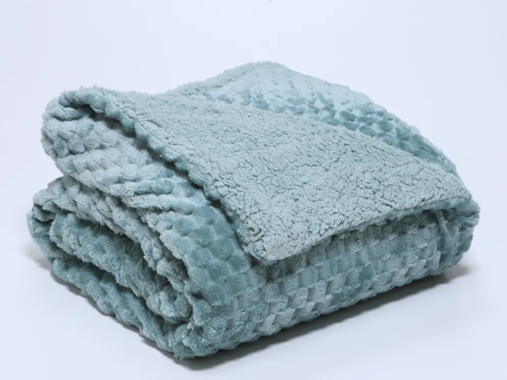 MANTA NAT PERLA 130X160 VERDE