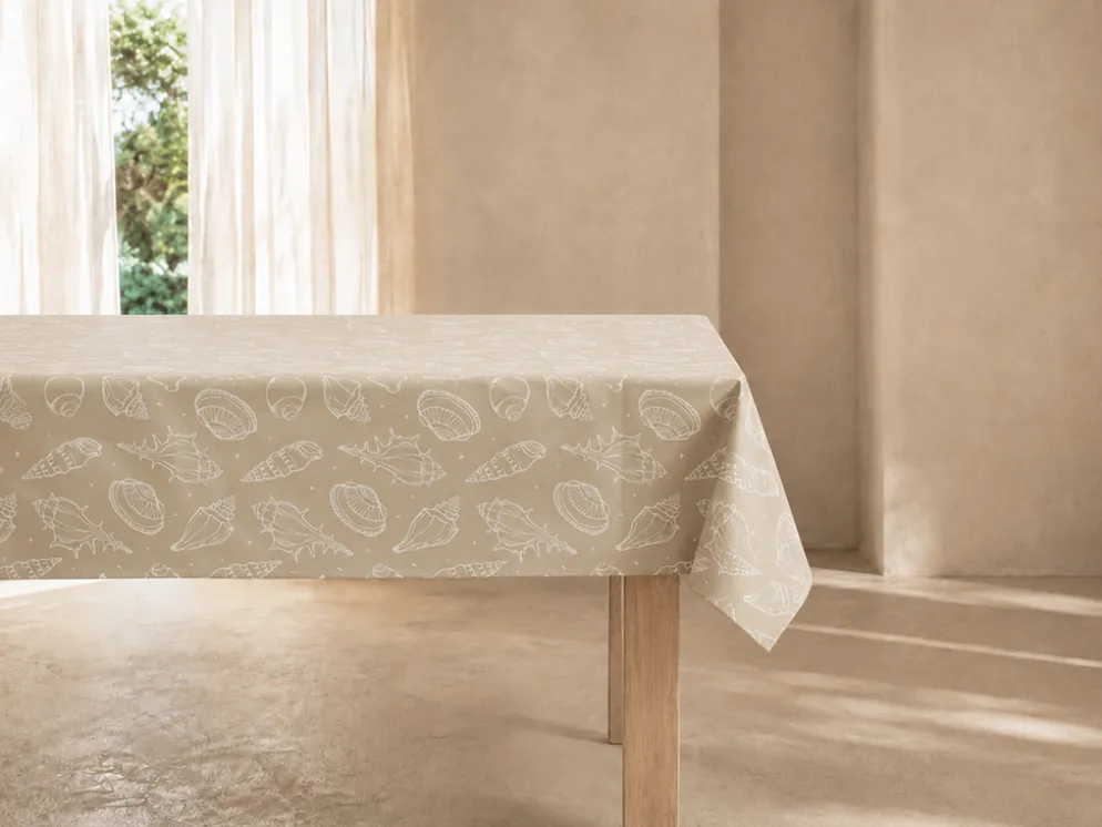 MANTEL CARACOLAS 145X250CM TOPO