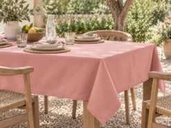 MANTEL PUNTO ABIERTO ROSA VIEJO