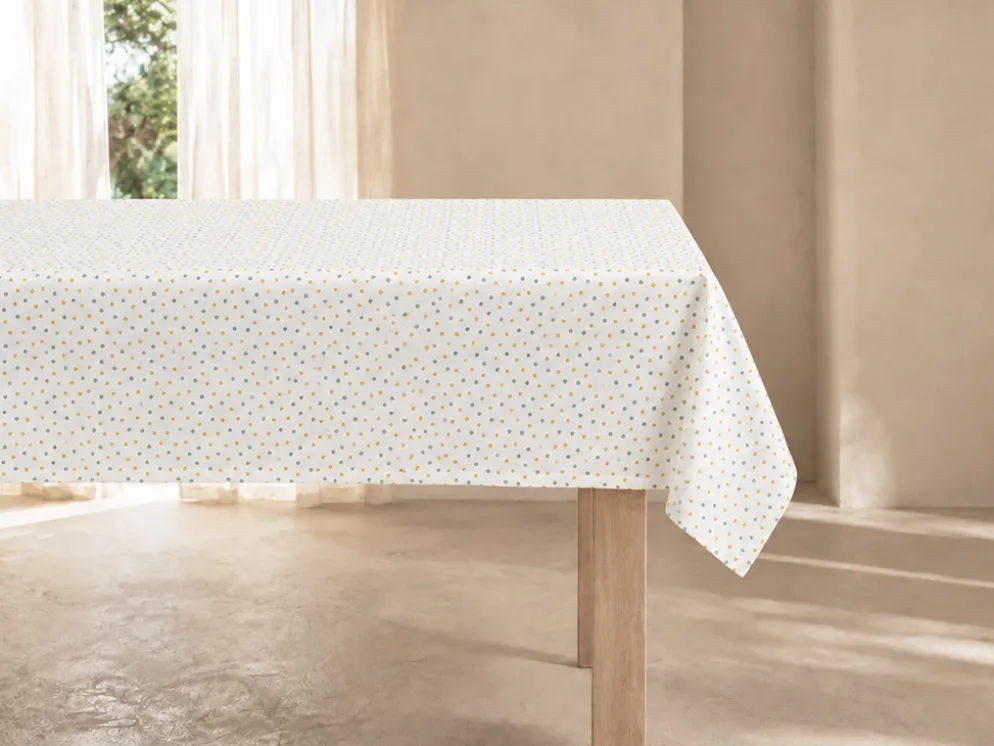 MANTEL TOPOS AMARILLO VERDE