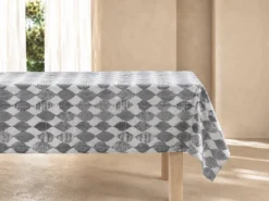 MANTEL 140X250CM ANTIMANCHAS RECEIVE GRIS