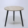 MESA AUXILIAR REDONDA 48CM MADERA PATA NEGRA