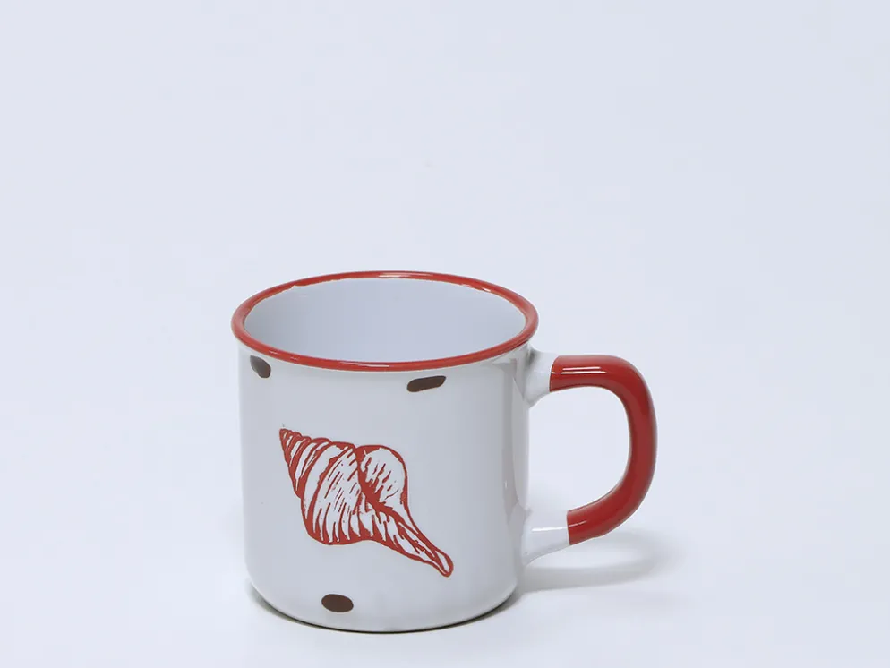 MUG GRES CARACOLA ROJA 330ML