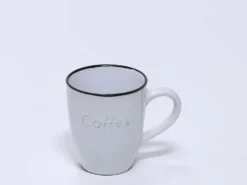 MUG GRES COFFEE 350ML BLANCA