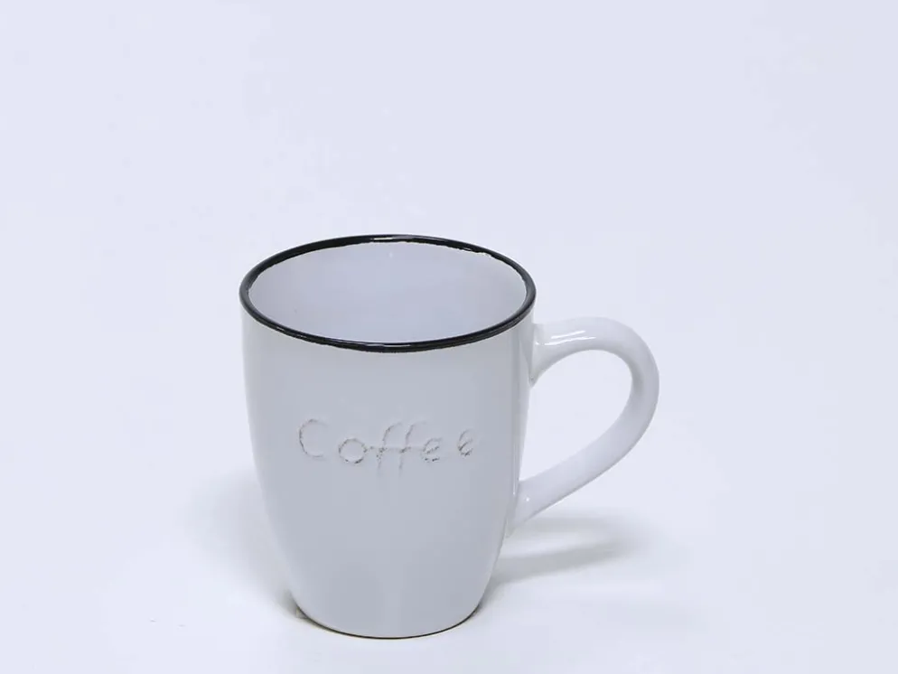 MUG GRES COFFEE 350ML BLANCA