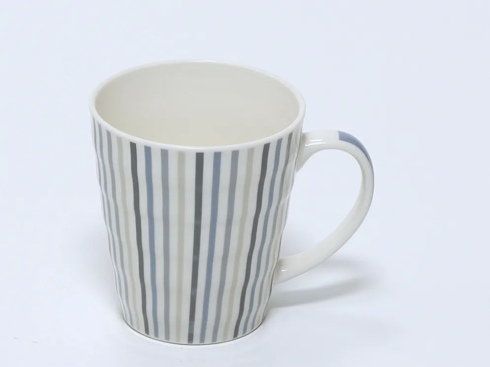 MUG 340ML RAYADA AZUL GRIS