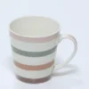 MUG 340ML RAYAS ROSA GRIS