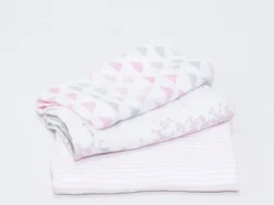 MUSELINA ESTAMPADAS ROSA 3UNI