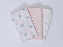 MUSELINAS 100% BAMBU ROSA 3PZS NUBE