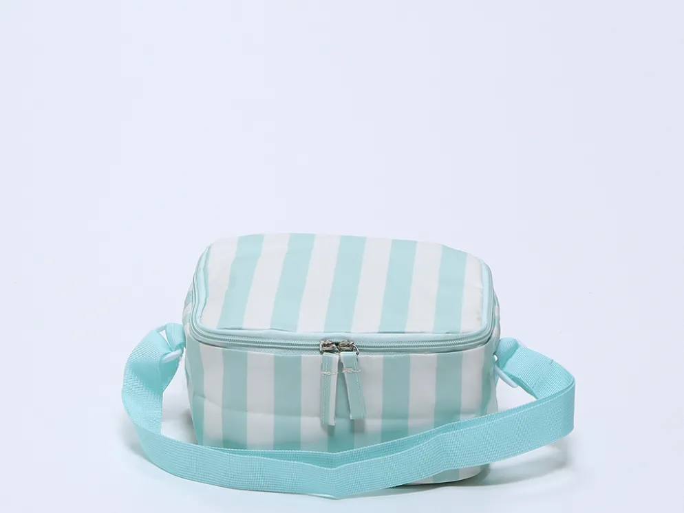 NEVERA ISOTERMICA WATERPROOF RAYAS VERDE 21X17X12