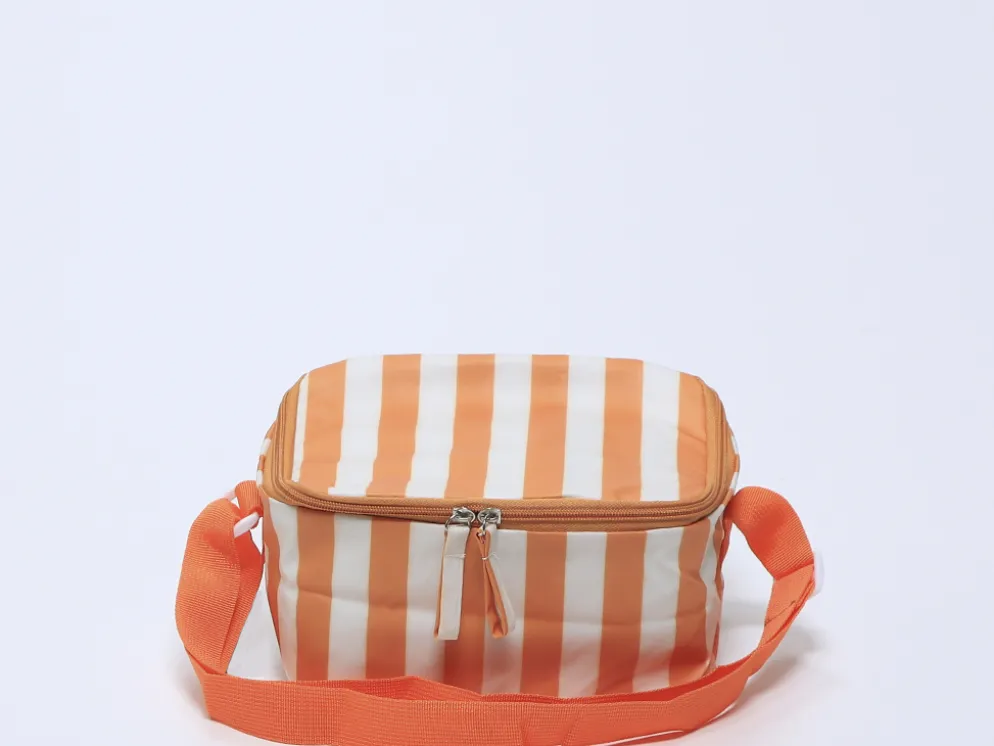 NEVERA ISOTERMICA WATERPROOF RAYAS NARANJA 21X17X12