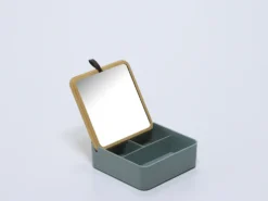 ORGANIZADOR PLASTICO CON ESPEJO BAMBU MENTA