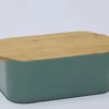 PANERA TAPA BAMBU VERDE OSCURO 33X18.5X12CM