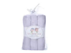 PAÑO BEBE LISO 80X80 GRIS 3UNI
