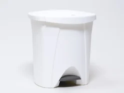 PAPELERA PEDAL BLANCA 48L