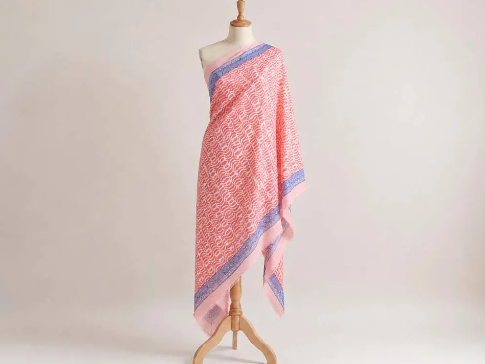 PAREO VOILE ORISSA CORAL 100X180