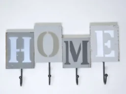PERCHERO HOME GRIS 40X6X20CM 4G