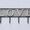 PERCHERO METAL NEGRO LETRAS LOVE 48CM