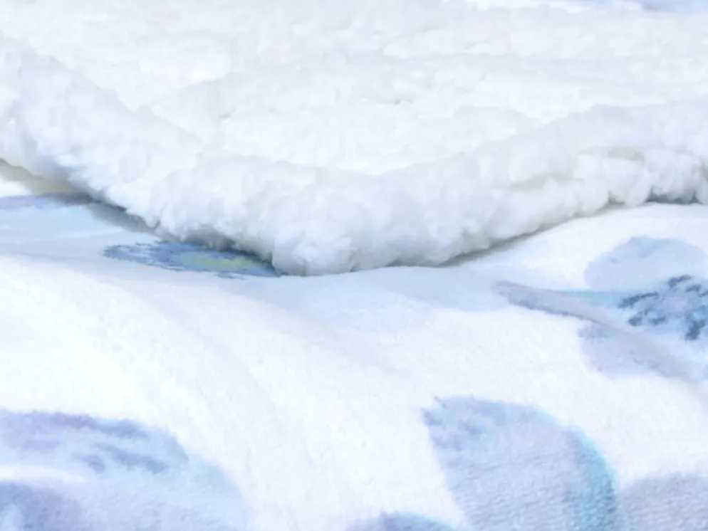 PLAID AZUL 220X240 FLORES