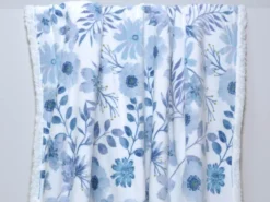 PLAID AZUL 160X220 FLORES